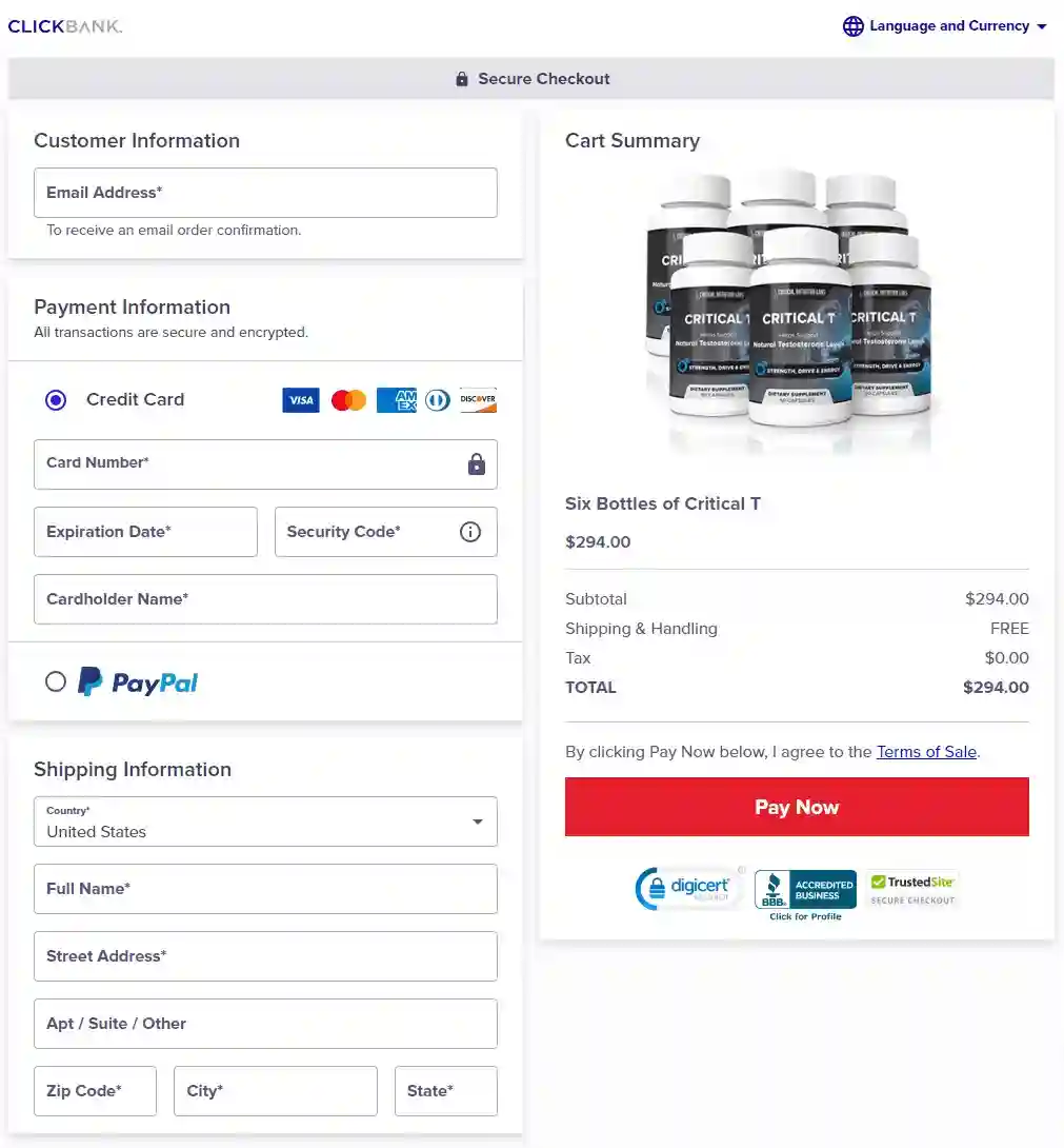 critical t buy page